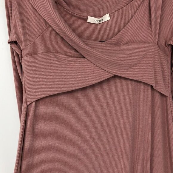Cherish Fun and  flirty ribbed tunic rose taupe NWT - Picture 12 of 16